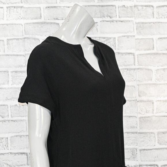 APIECE APART V-neck cap sleeve Dress Black wool blend size 2 - Picture 11 of 12